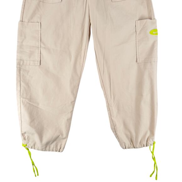 Nike Sportswear Womens M Icon Clash Baggy Wide Leg Pants Khaki Cargo Pockets - Picture 4 of 11